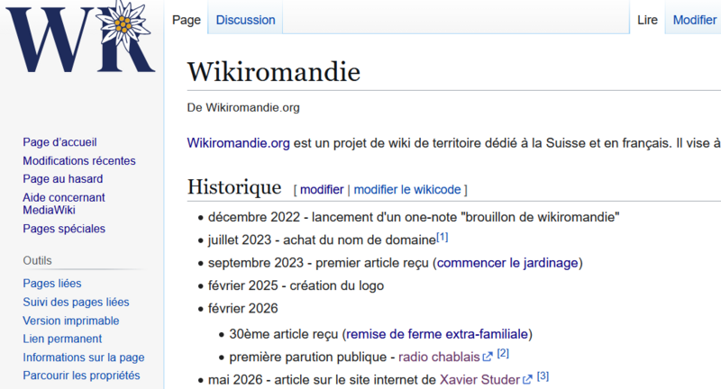 Fichier:Wikiromandie sur Wikiromandie.org.png